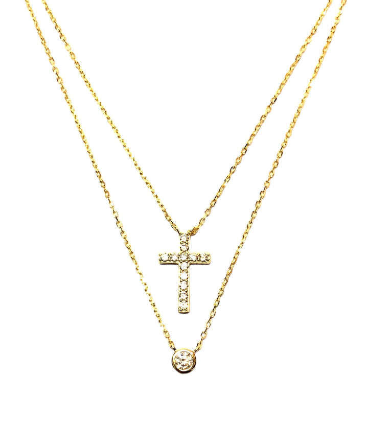 Collana con croce e punto luce