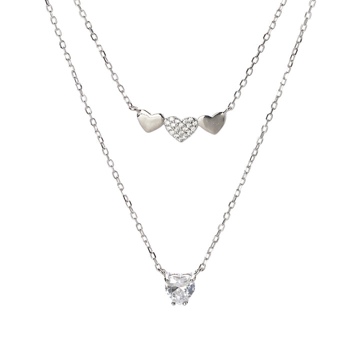 Collana doppio filo con cuori