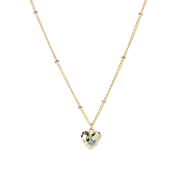Collana cuoricino con pietra
