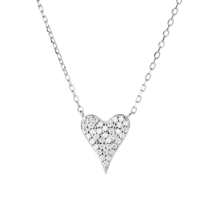 Collana cuore con zirconi