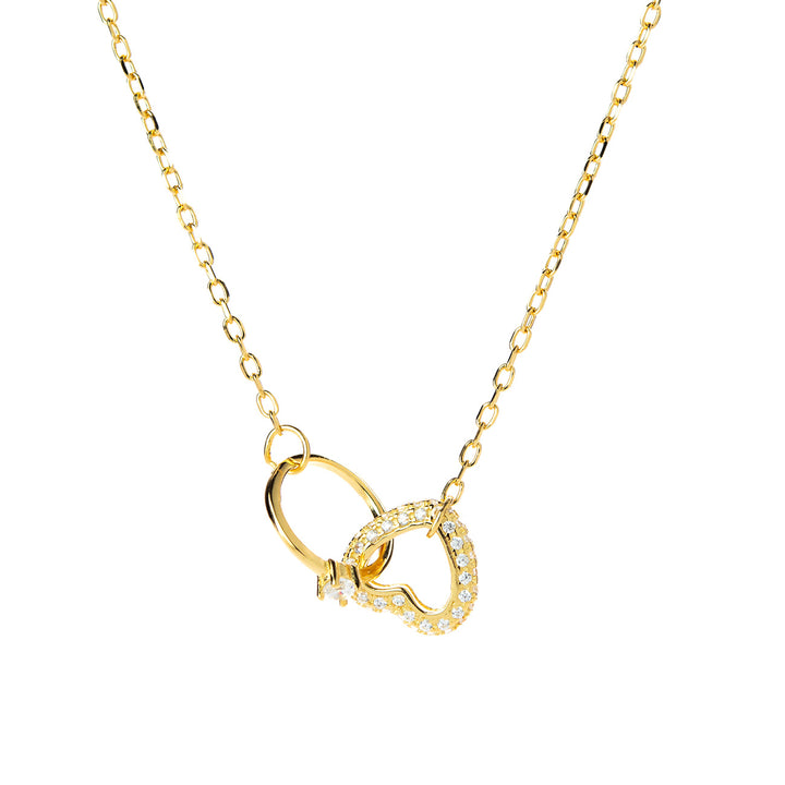 Collana solitario e cuore