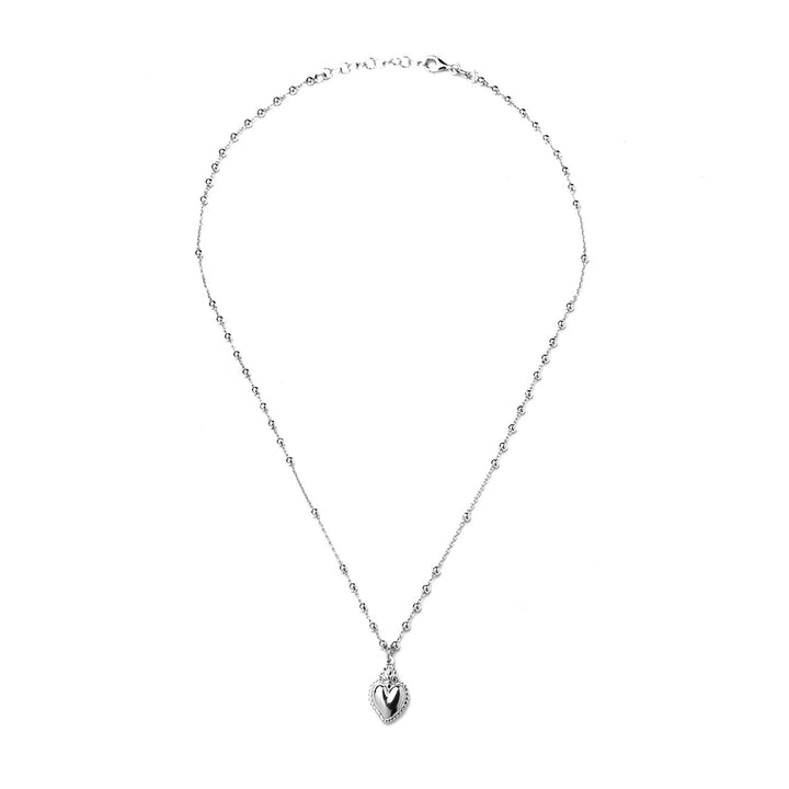 Collana rosario con cuore sacro