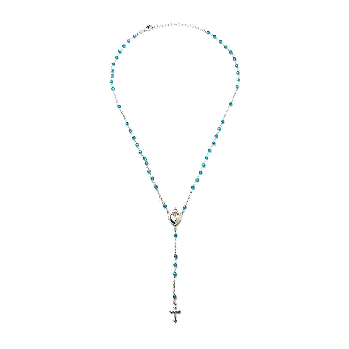 Collana rosario con cuore sacro