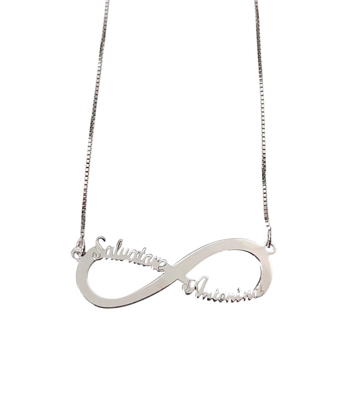 Collana infinito con nome personalizzato