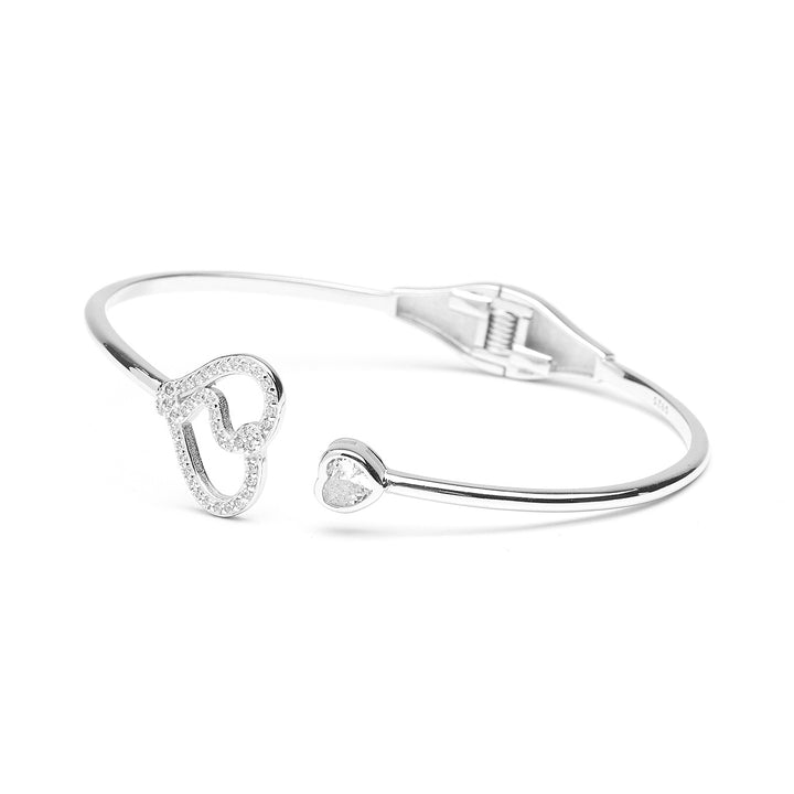 Bracciale rigido due cuori