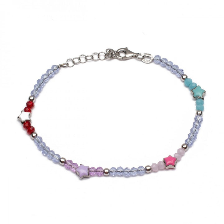 Bracciale con pietre e stelline colorate