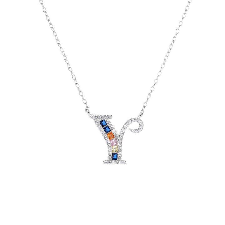Collana lettera multicolor