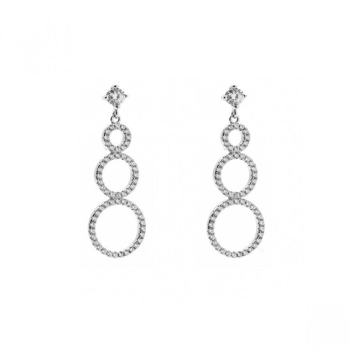 Orecchini pendente tre cerchi luminosi