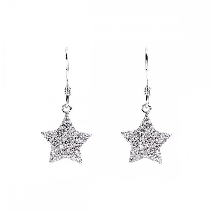 Orecchini stella pietre bianche