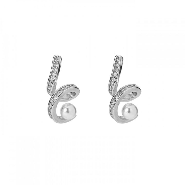 Orecchini riccio con perla e pietra