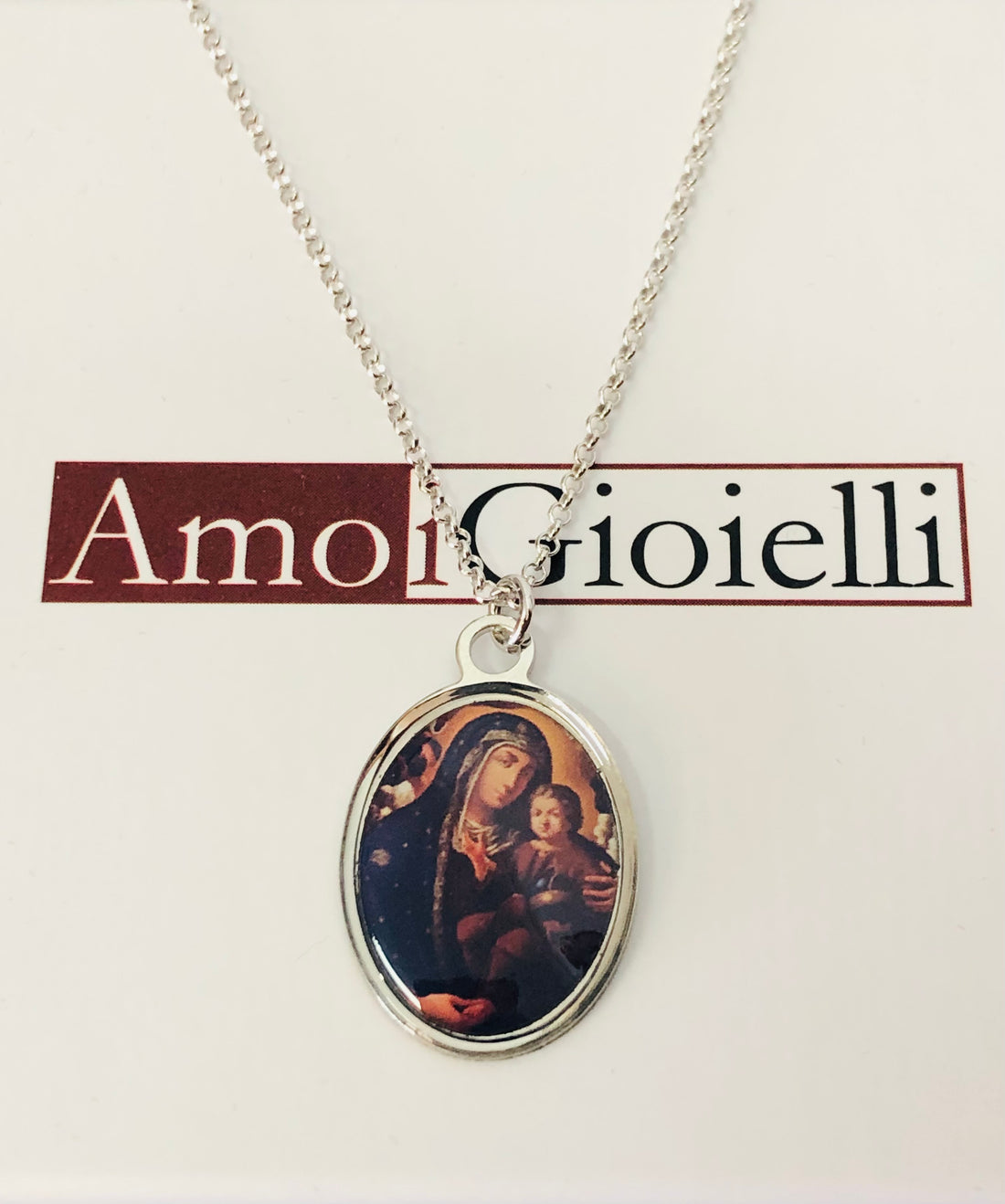 Collana foto personalizzata forma ovale