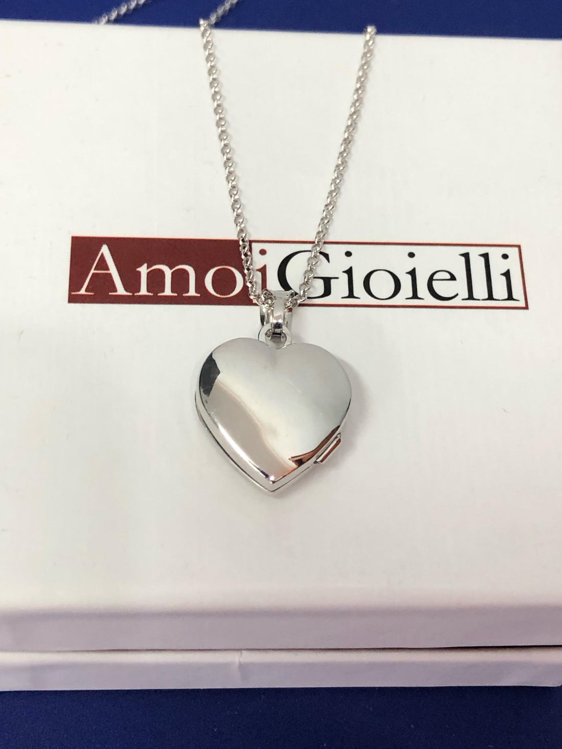 Collana foto personalizzata forma cuore che si apre