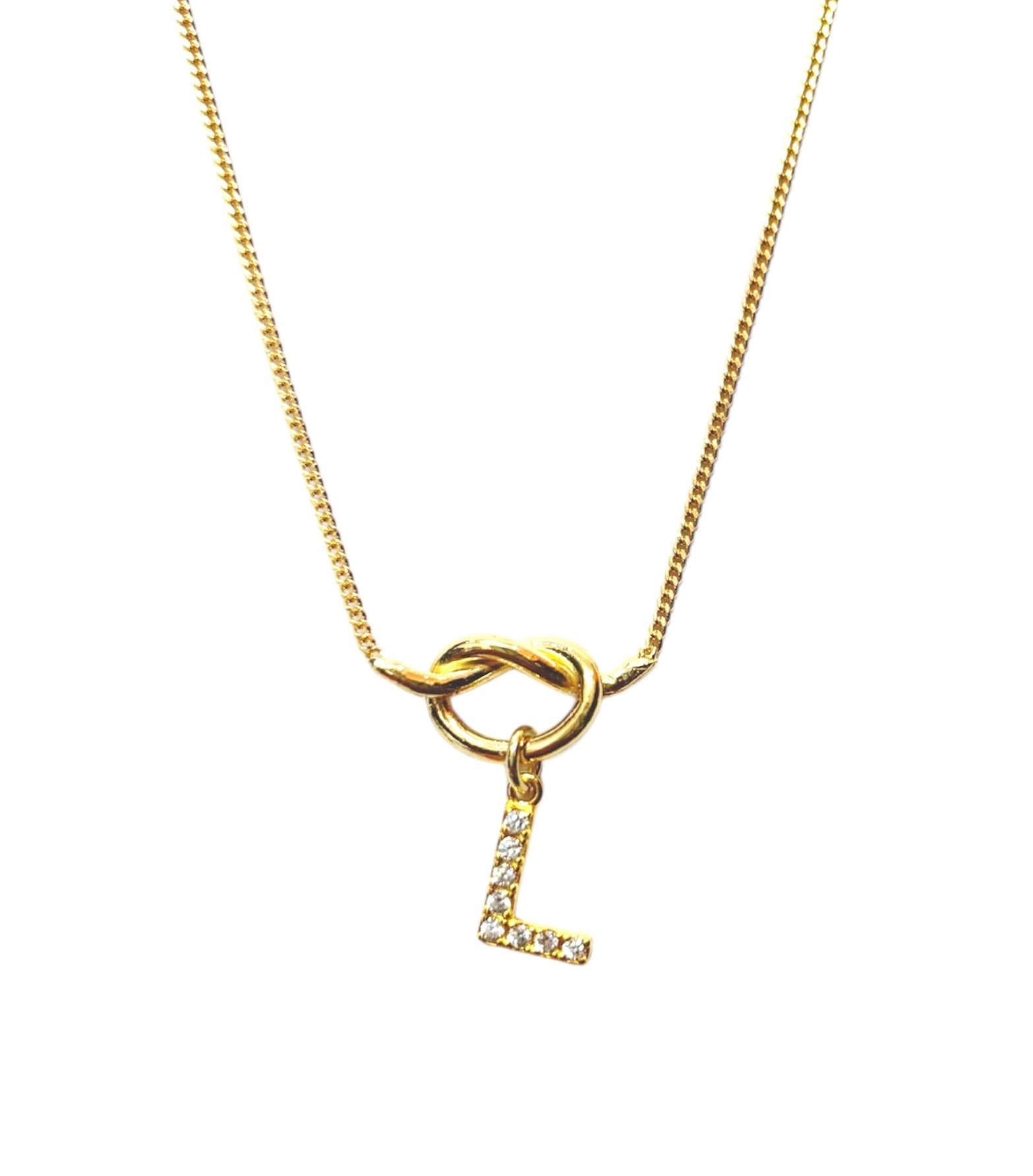 Collana nodo con iniziale