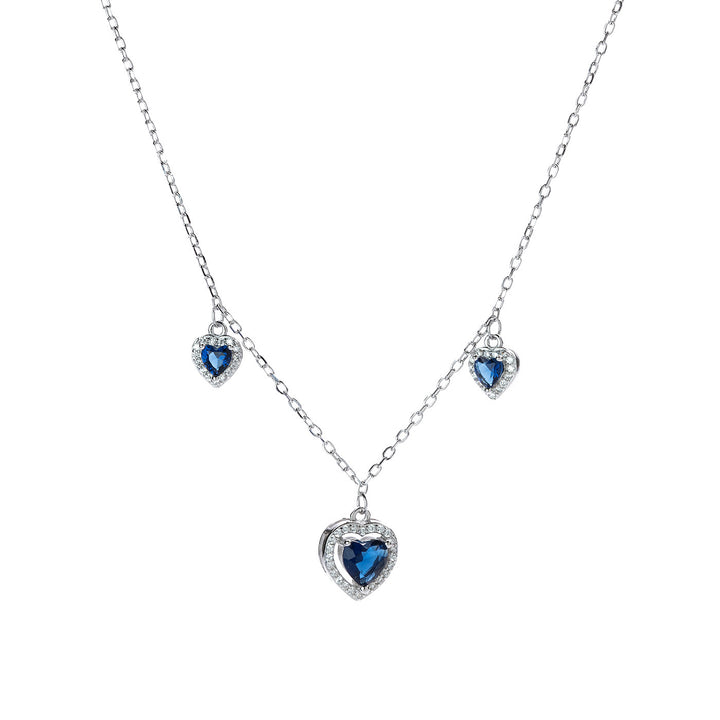 Collana con cuore blu