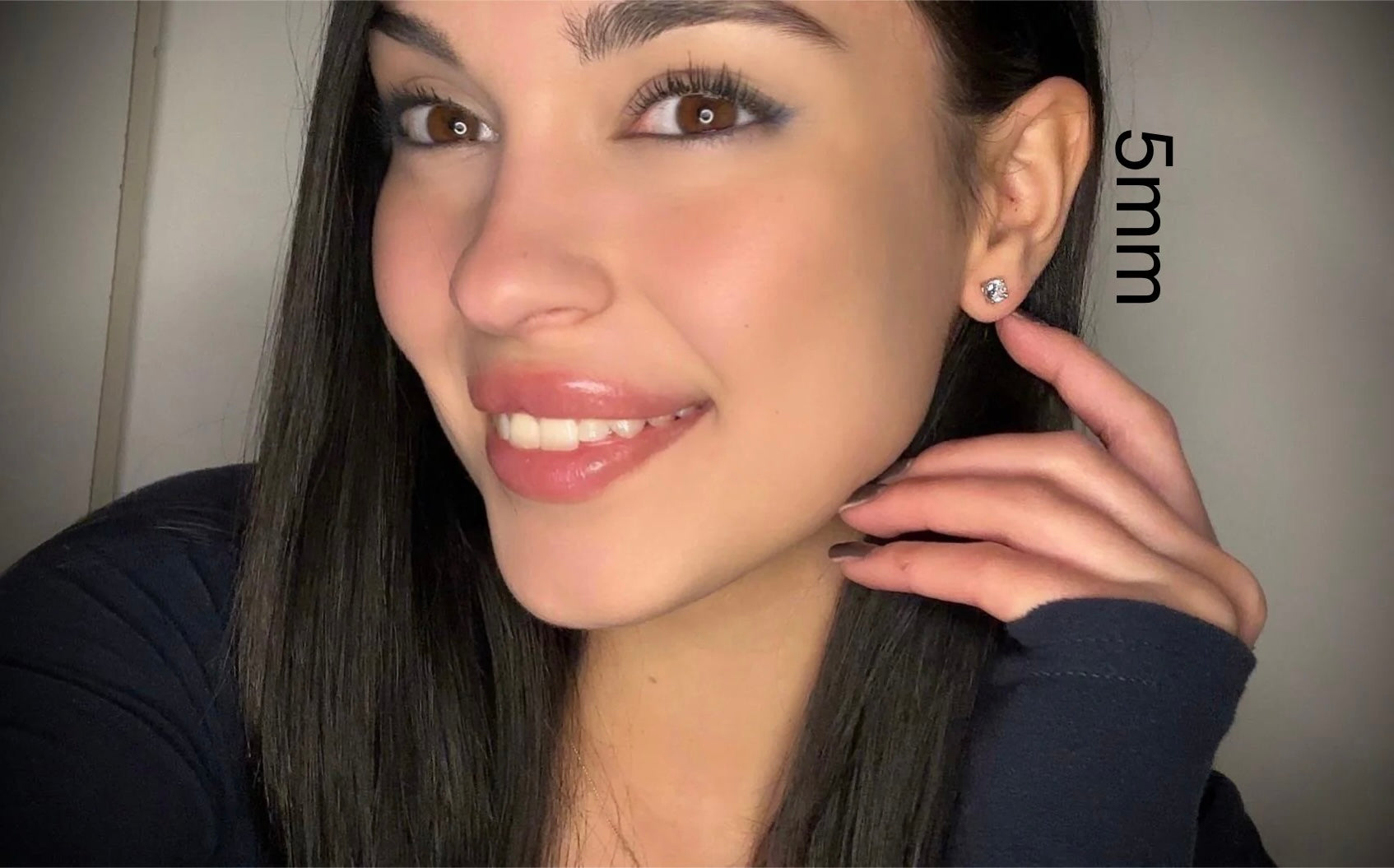 Orecchini punto luce 3-4-5-6-7-8-9 mm