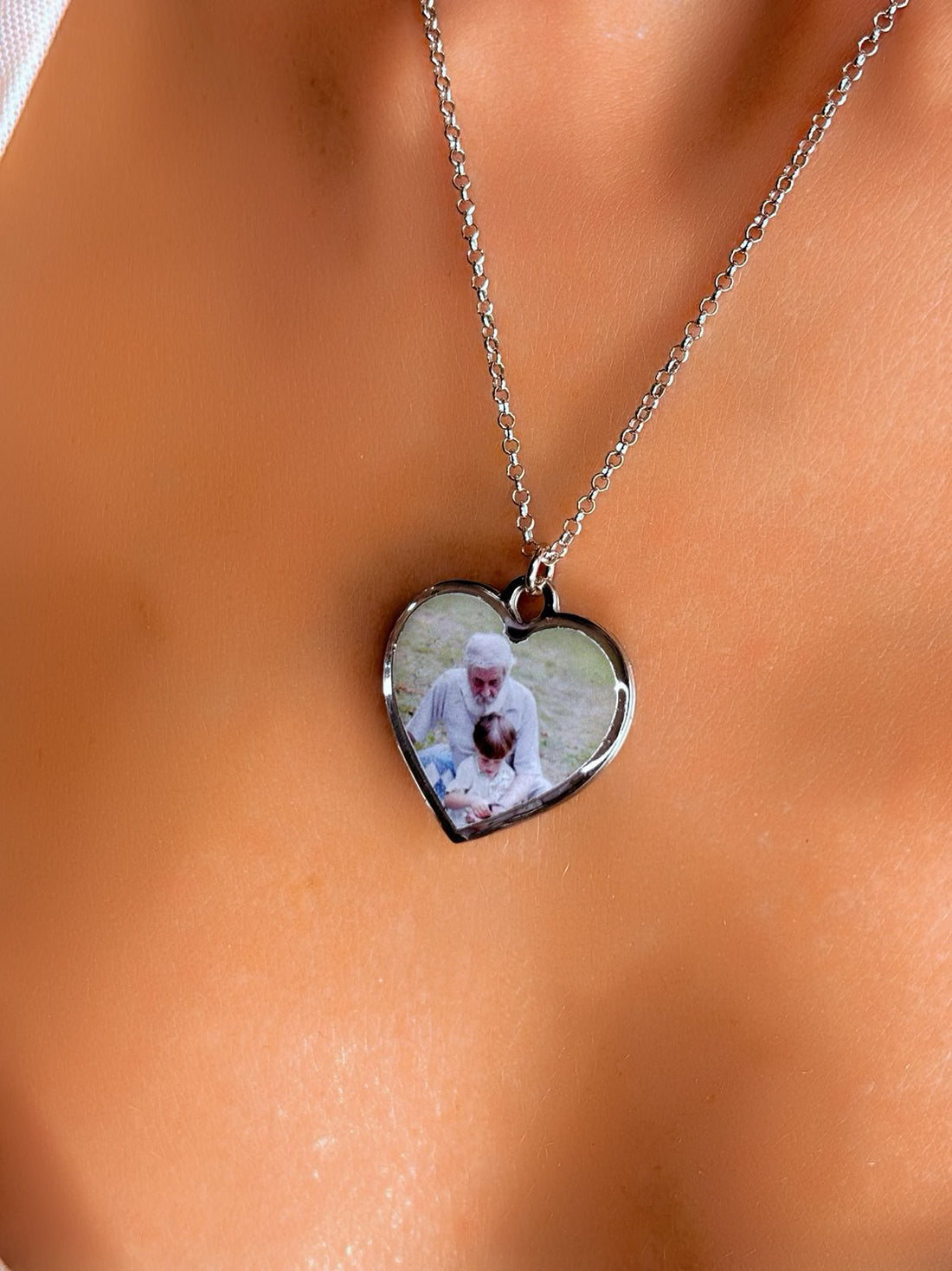 Collana foto personalizzata forma cuore