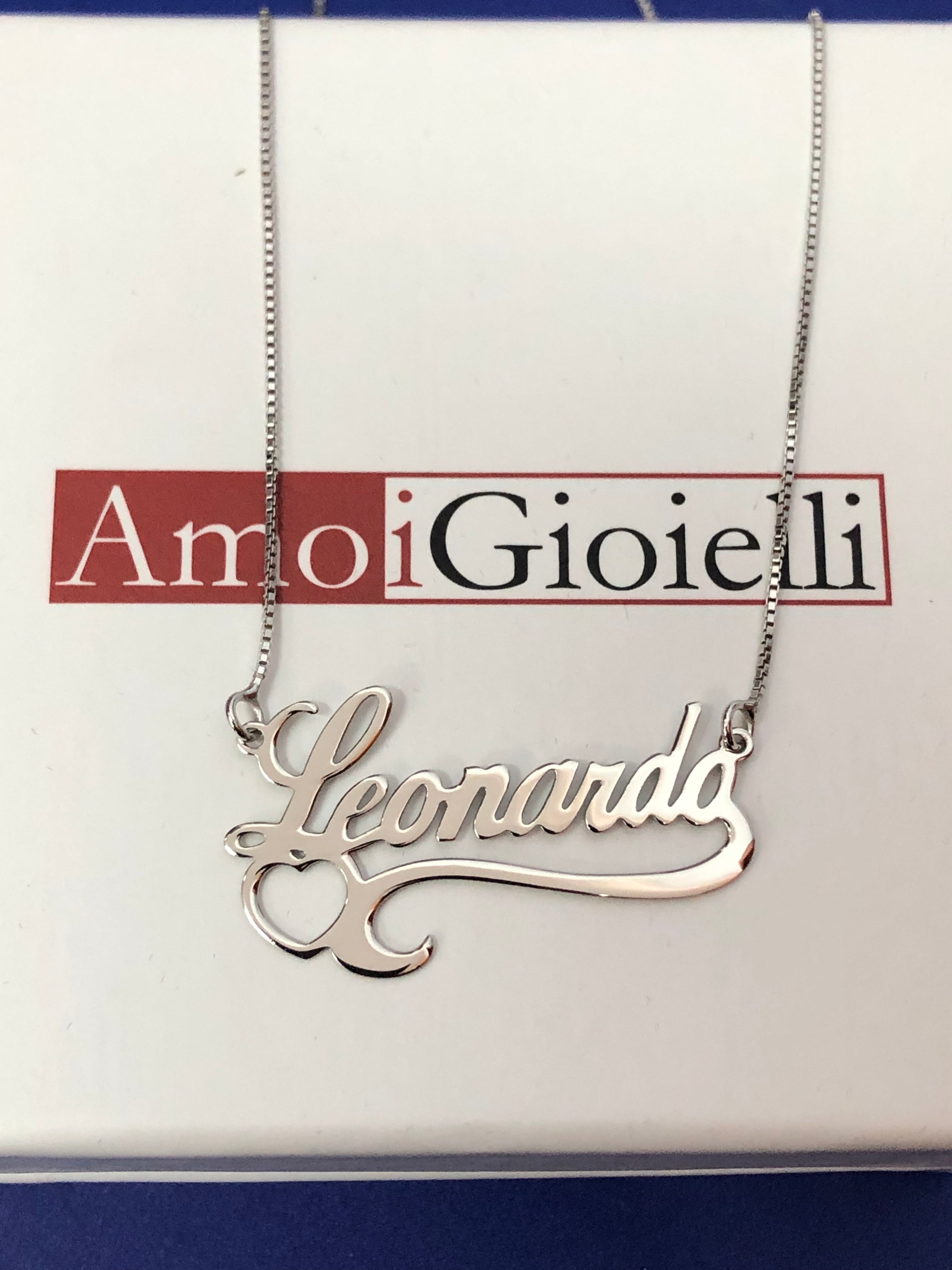 Collana nome con cuore