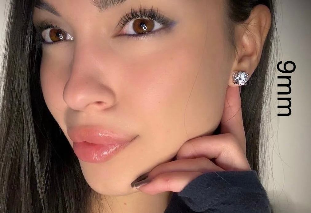 Orecchini punto luce 3-4-5-6-7-8-9 mm