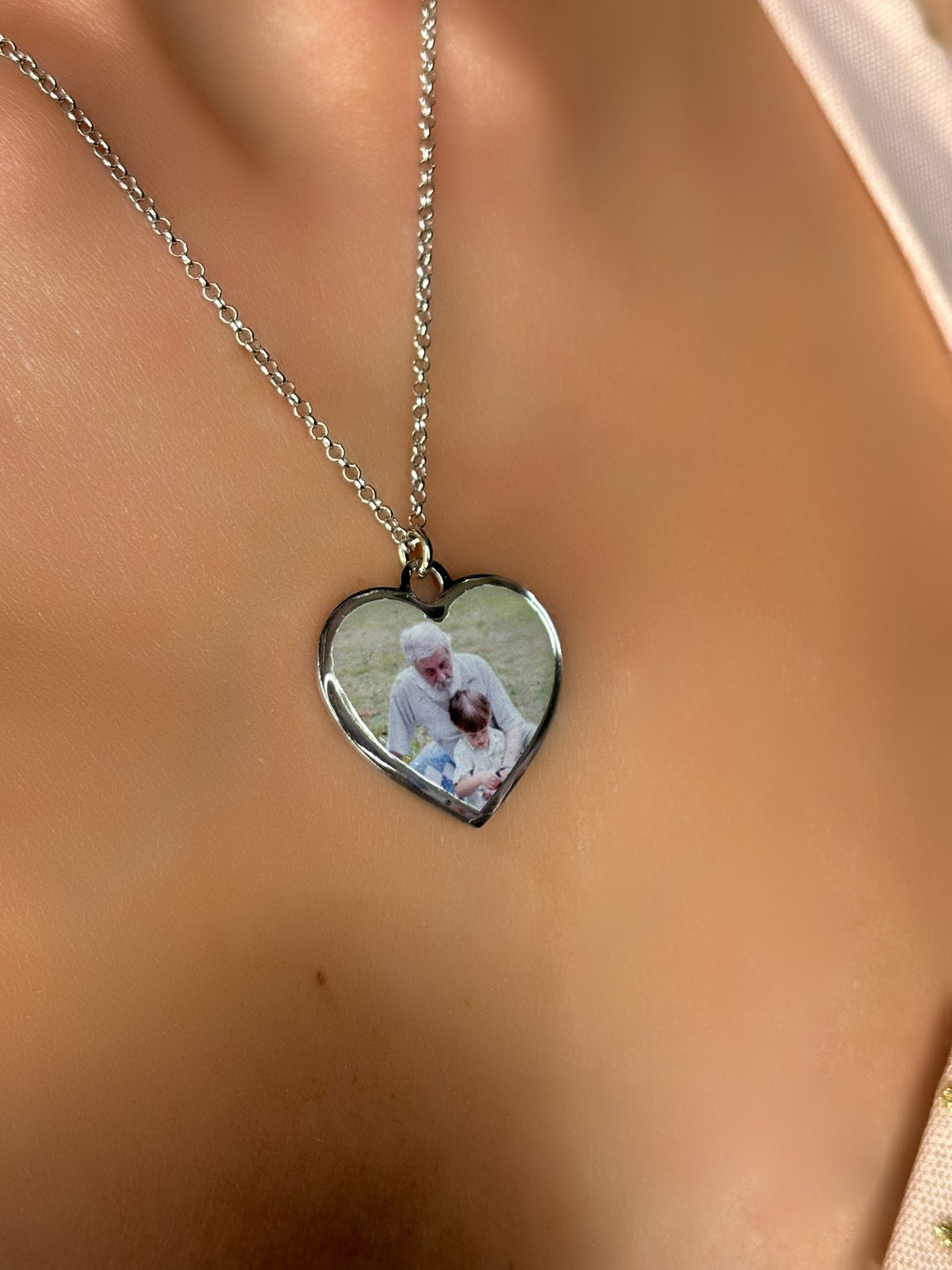 Collana foto personalizzata forma cuore