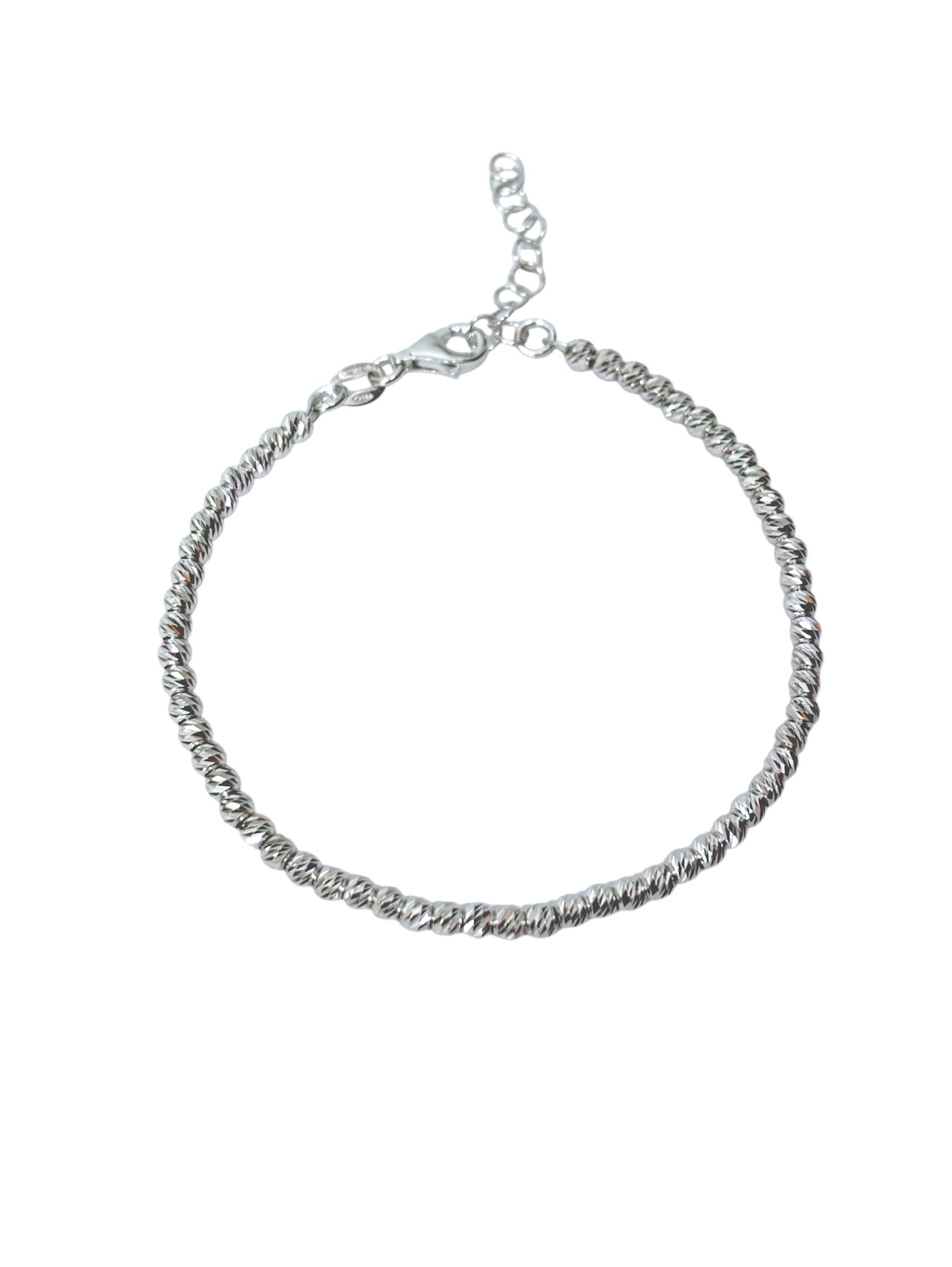 Bracciale con palline diamantate