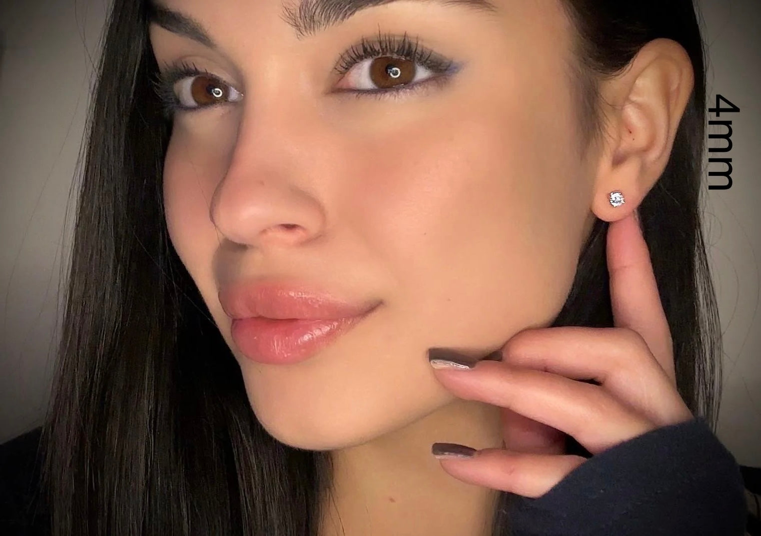 Orecchini punto luce 3-4-5-6-7-8-9 mm