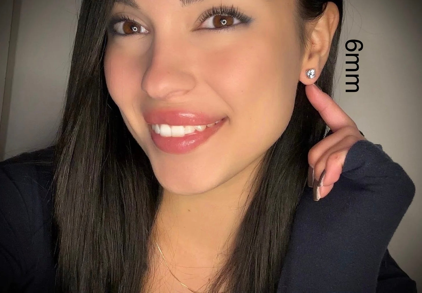 Orecchini punto luce 3-4-5-6-7-8-9 mm