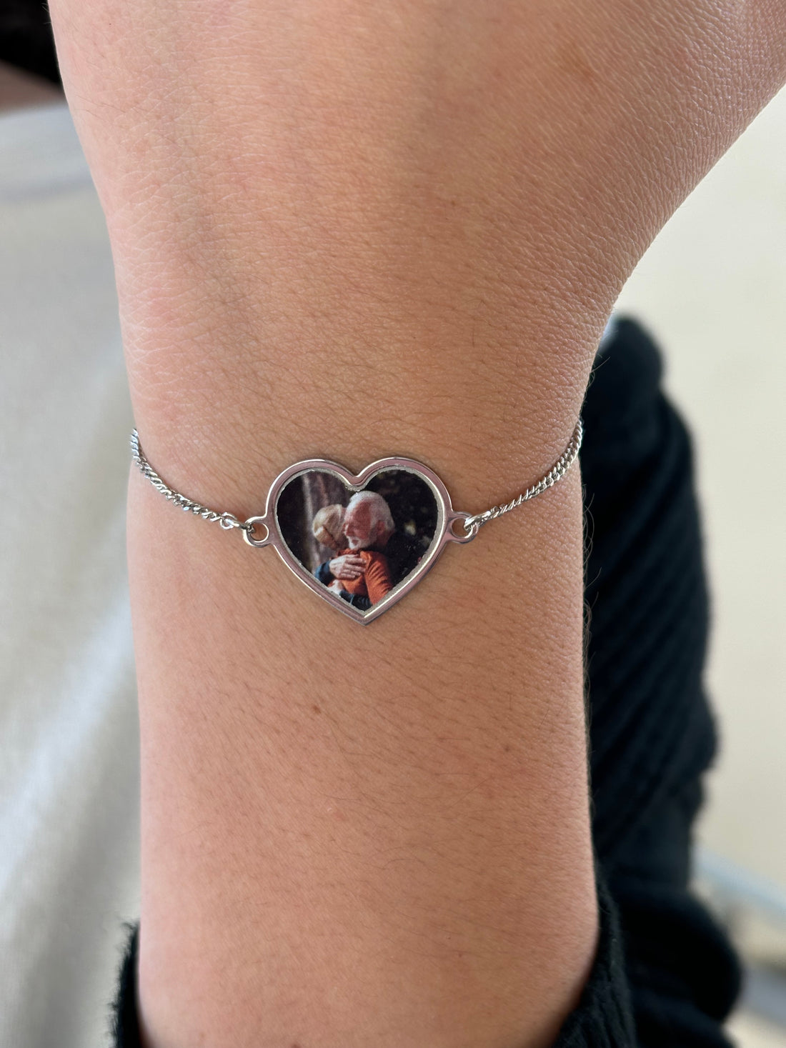 Bracciale foto personalizzata forma cuore