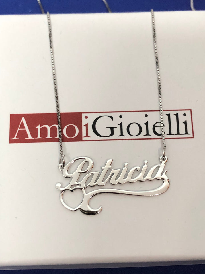 Collana nome con cuore