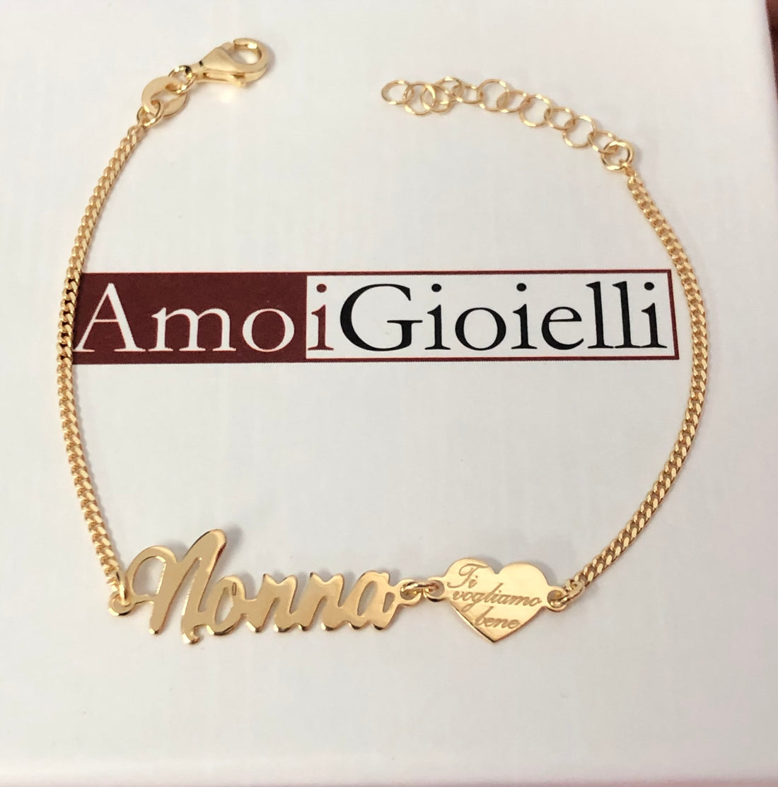 Bracciale nonna con cuore ti vogliamo bene