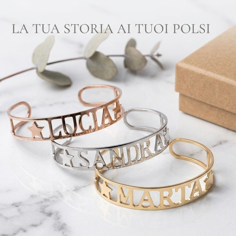 Bracciale nome & stelle