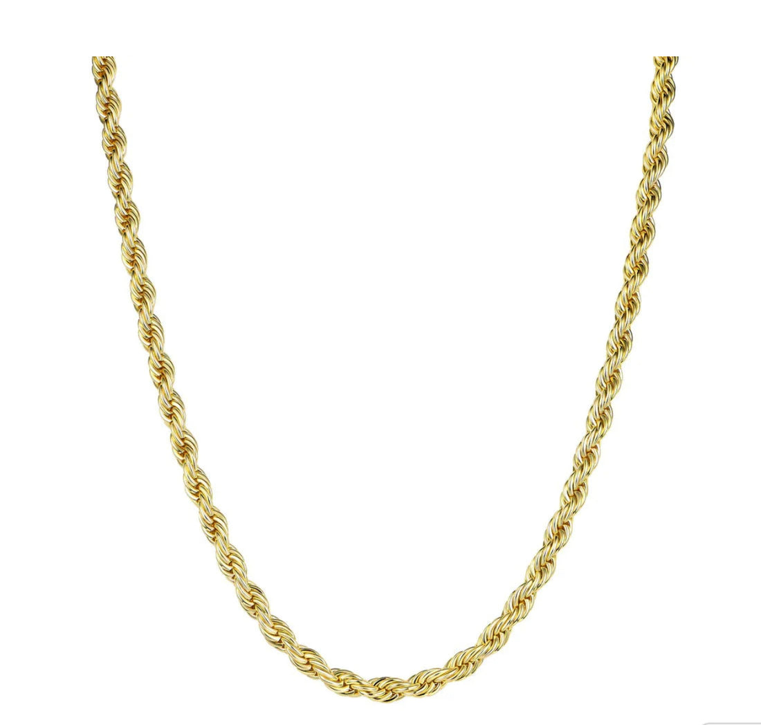 Collana fune corda lucida in oro 18kt 3,3mm