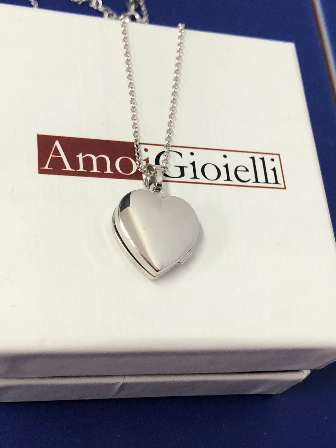 Collana foto personalizzata forma cuore che si apre