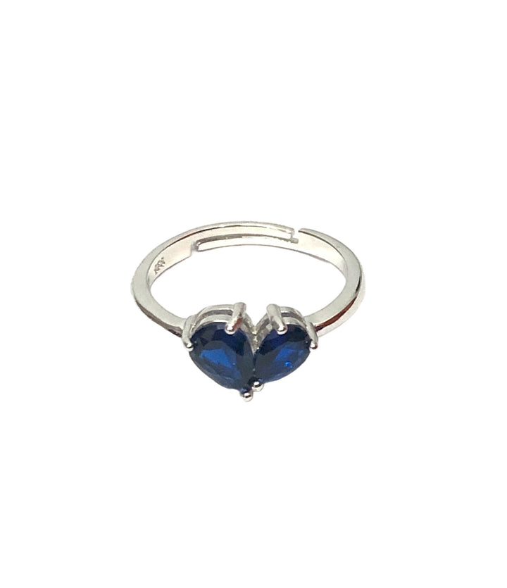 Anello Regolabile Con Pietre Blu