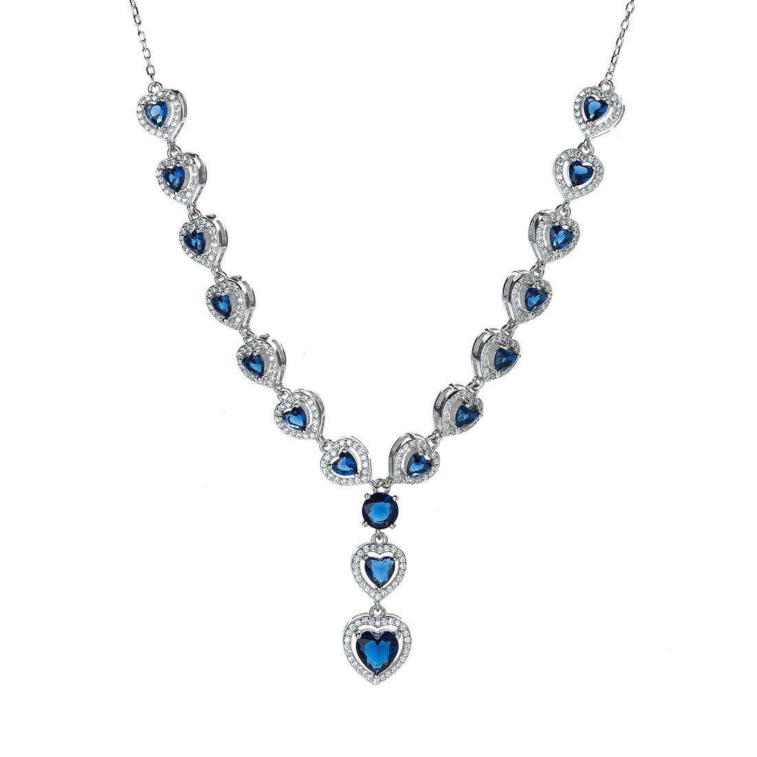 Collana con cuori blu