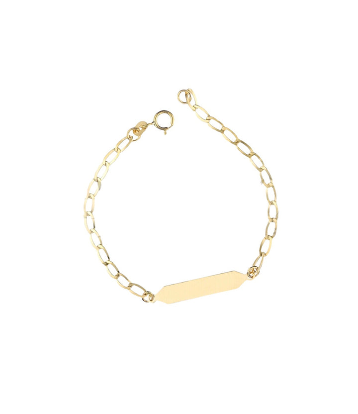 Bracciale neonato personalizzato con nome in oro 18kt