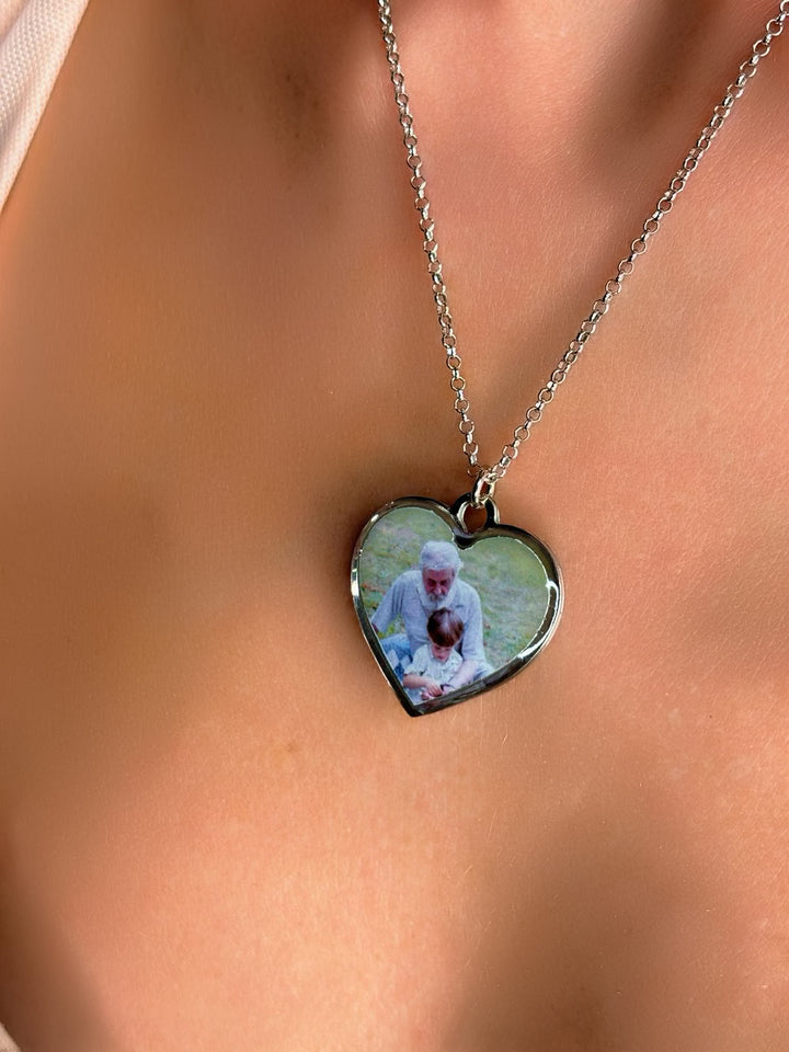 Collana foto personalizzata forma cuore