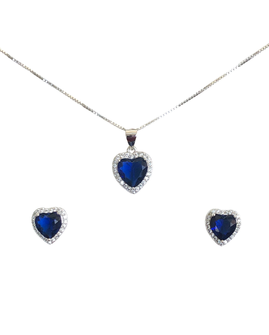 Set  con cuore blu