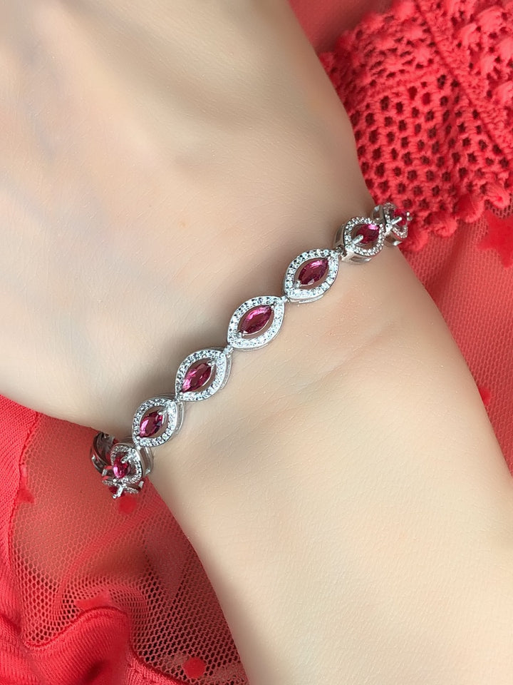 Bracciale donna ovale fucsia