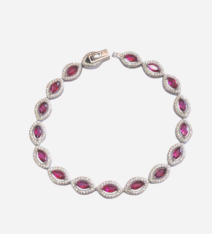 Bracciale donna ovale fucsia