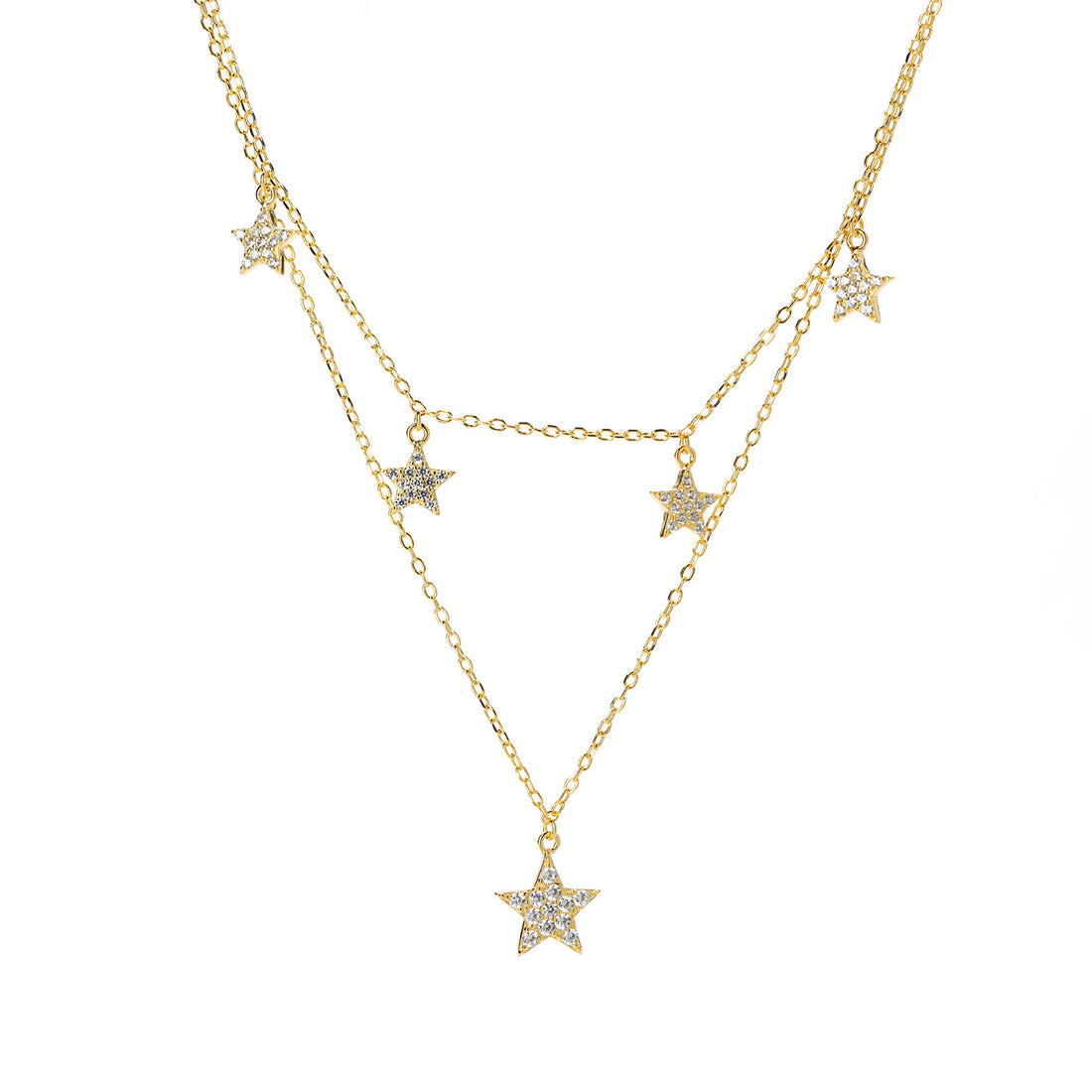 Collana con due fili con stelle