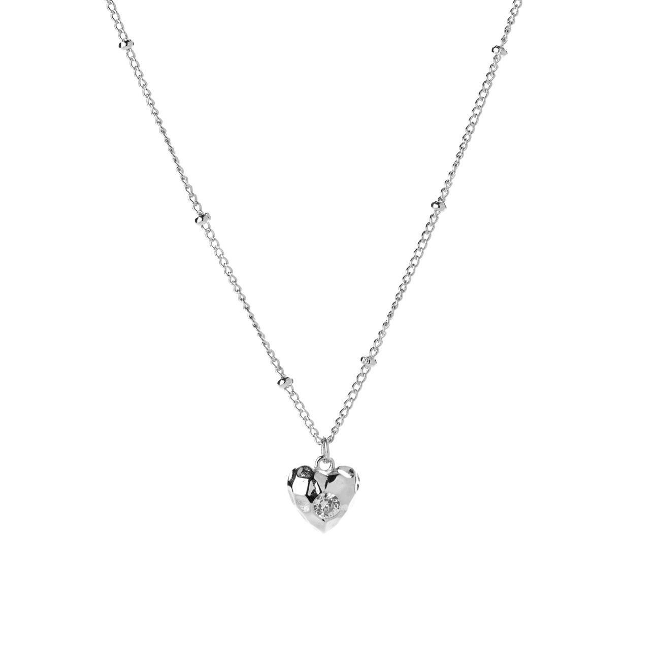 Collana cuoricino con pietra