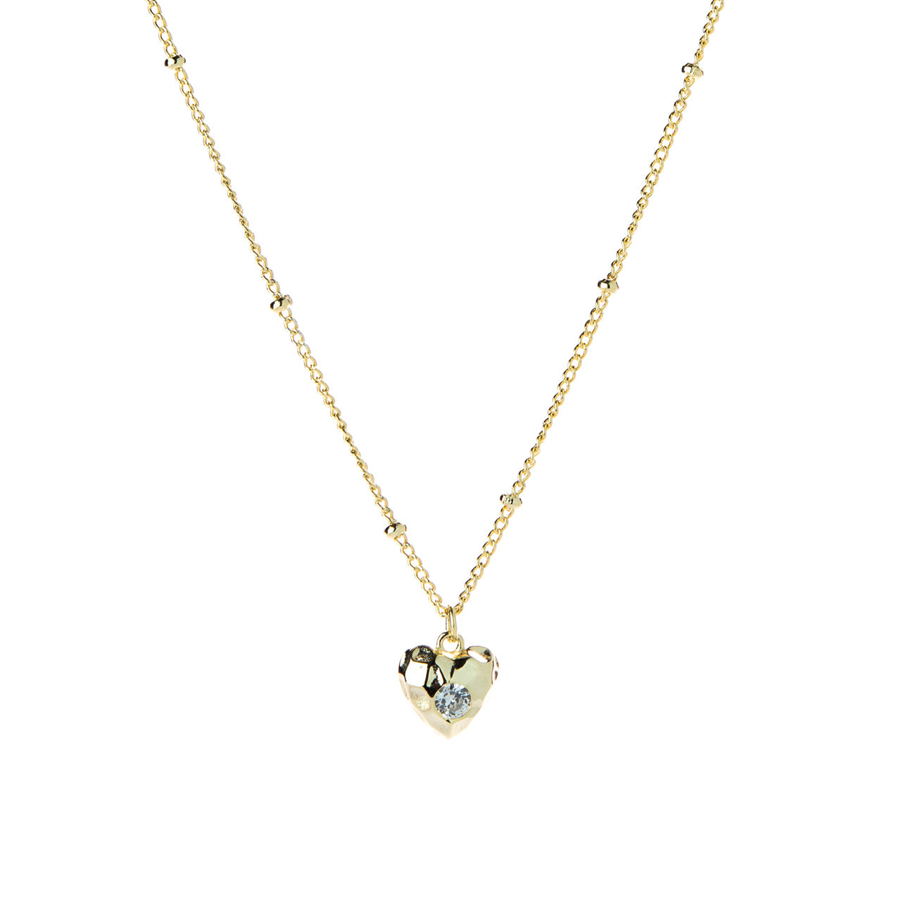 Collana cuoricino con pietra