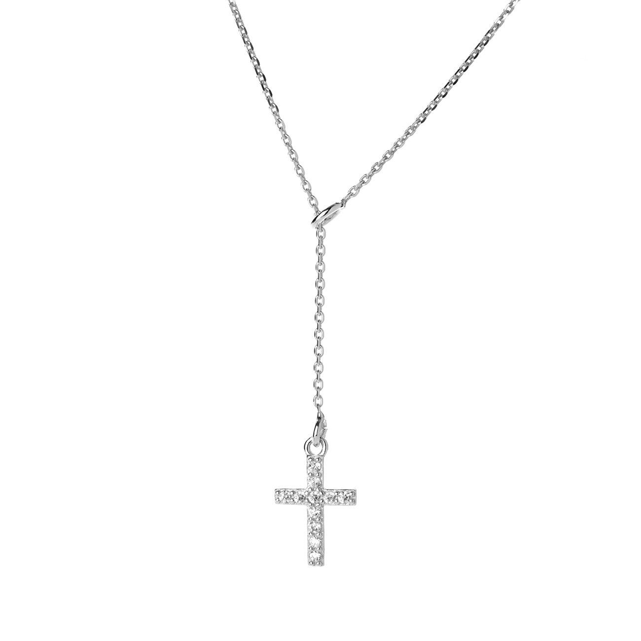 Collana saliscendi con croce