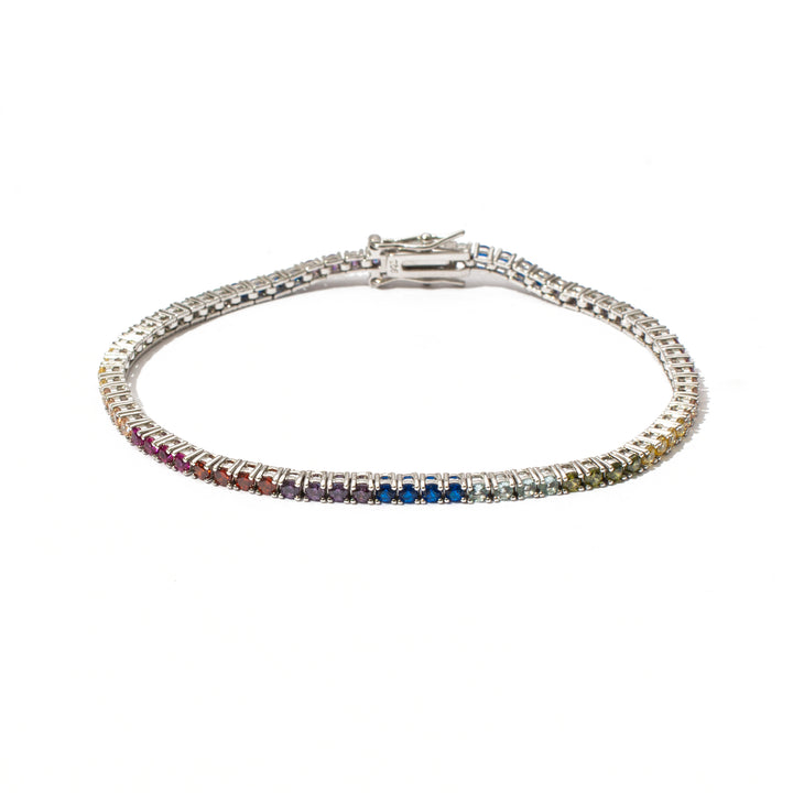 Bracciale tennis rainbow 2 mm