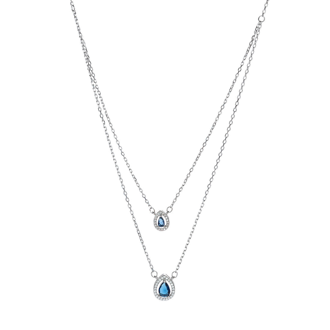 Collana a goccia blu