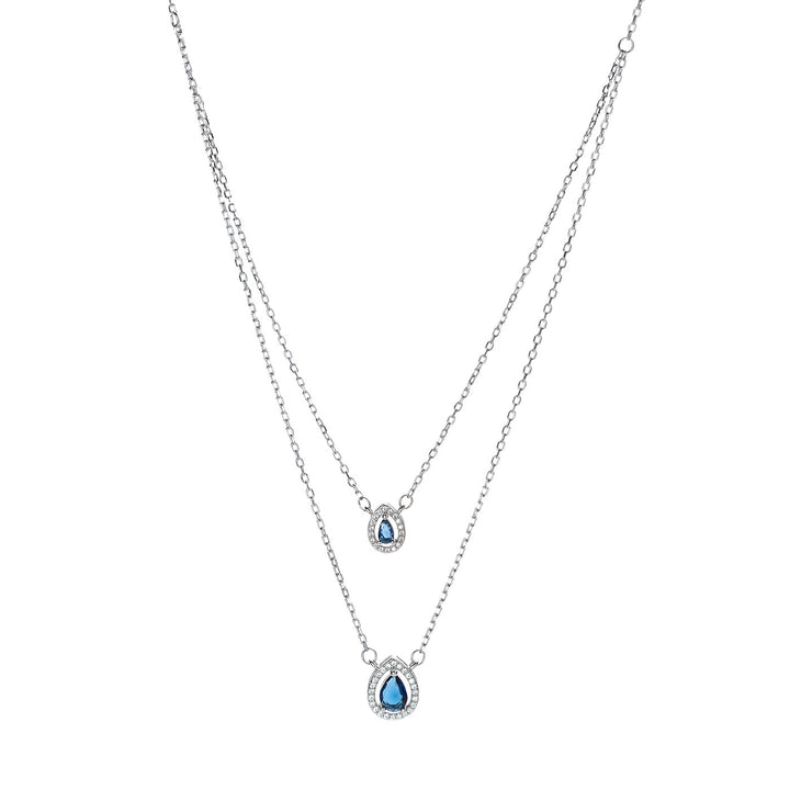 Collana a goccia blu