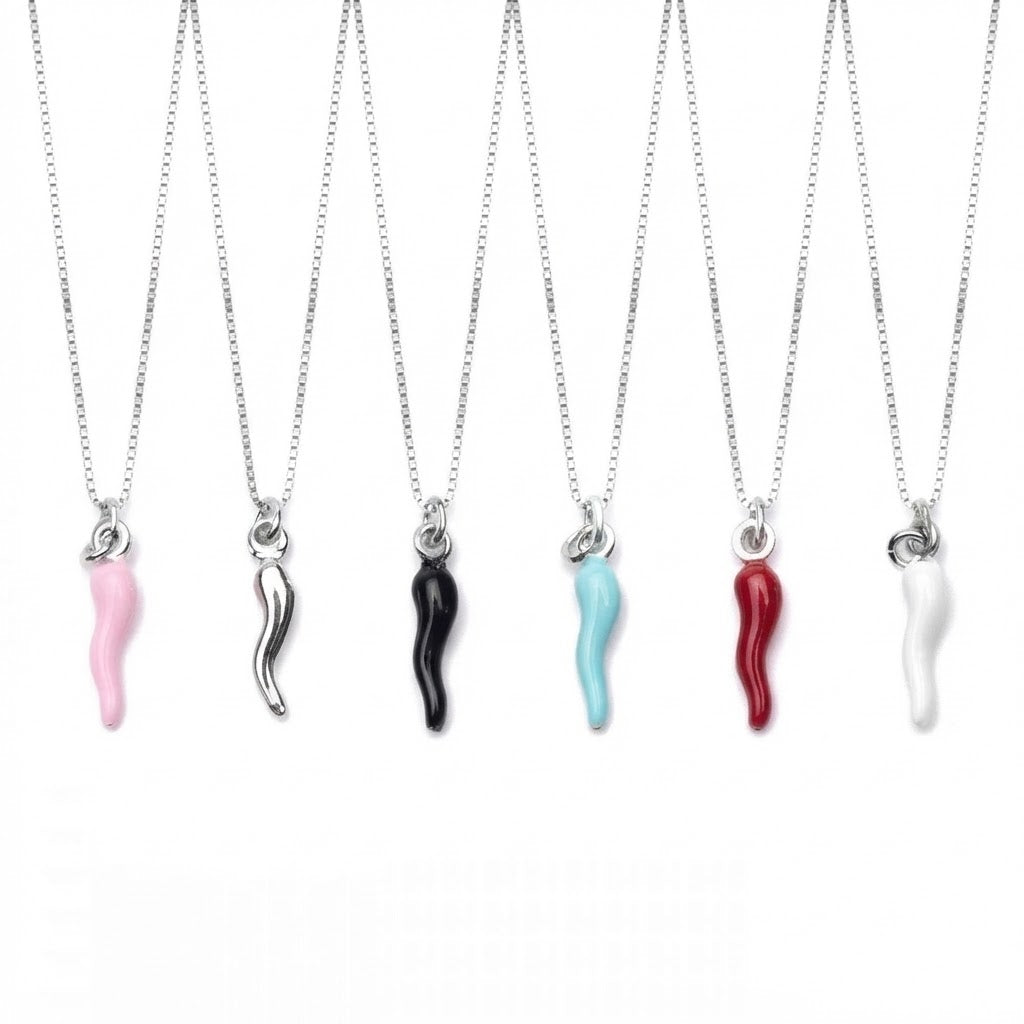 Collana corno portafortuna