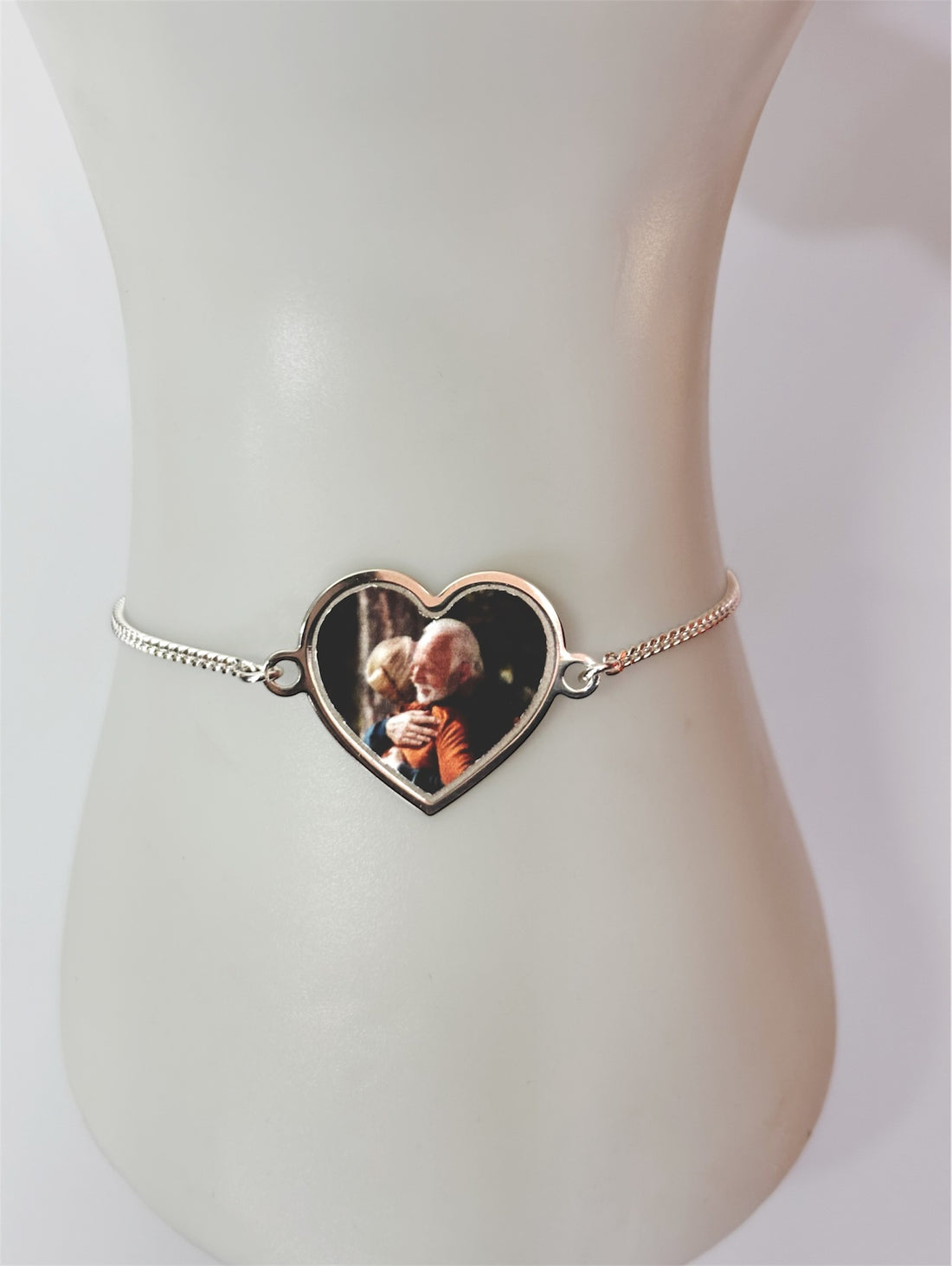 Bracciale foto personalizzata forma cuore