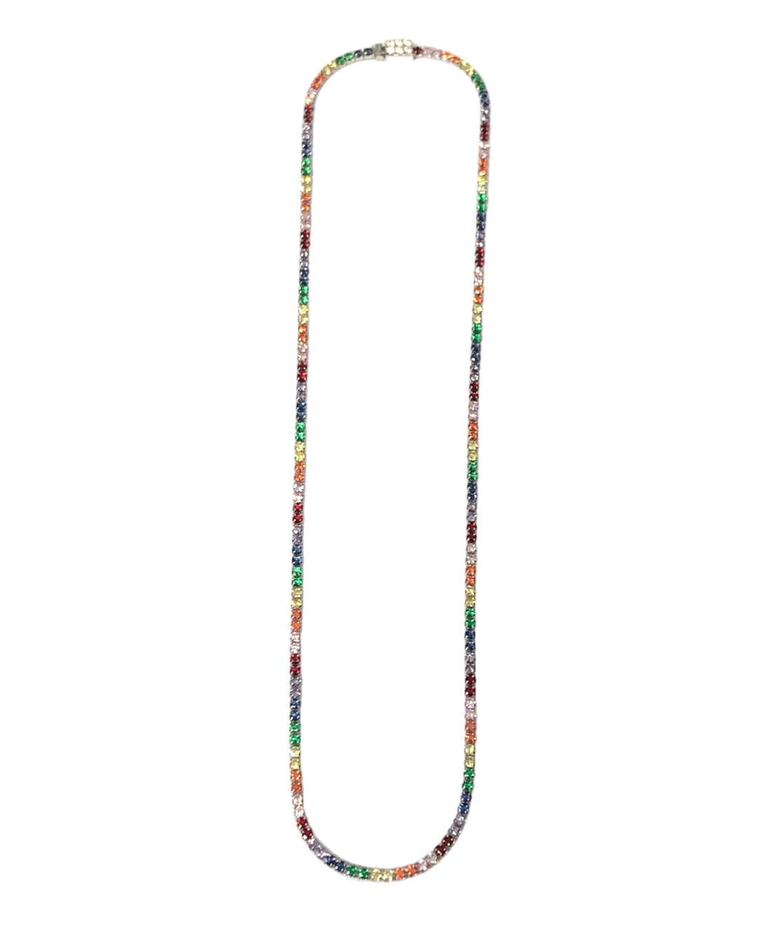 Collana tennis multicolor 2 mm