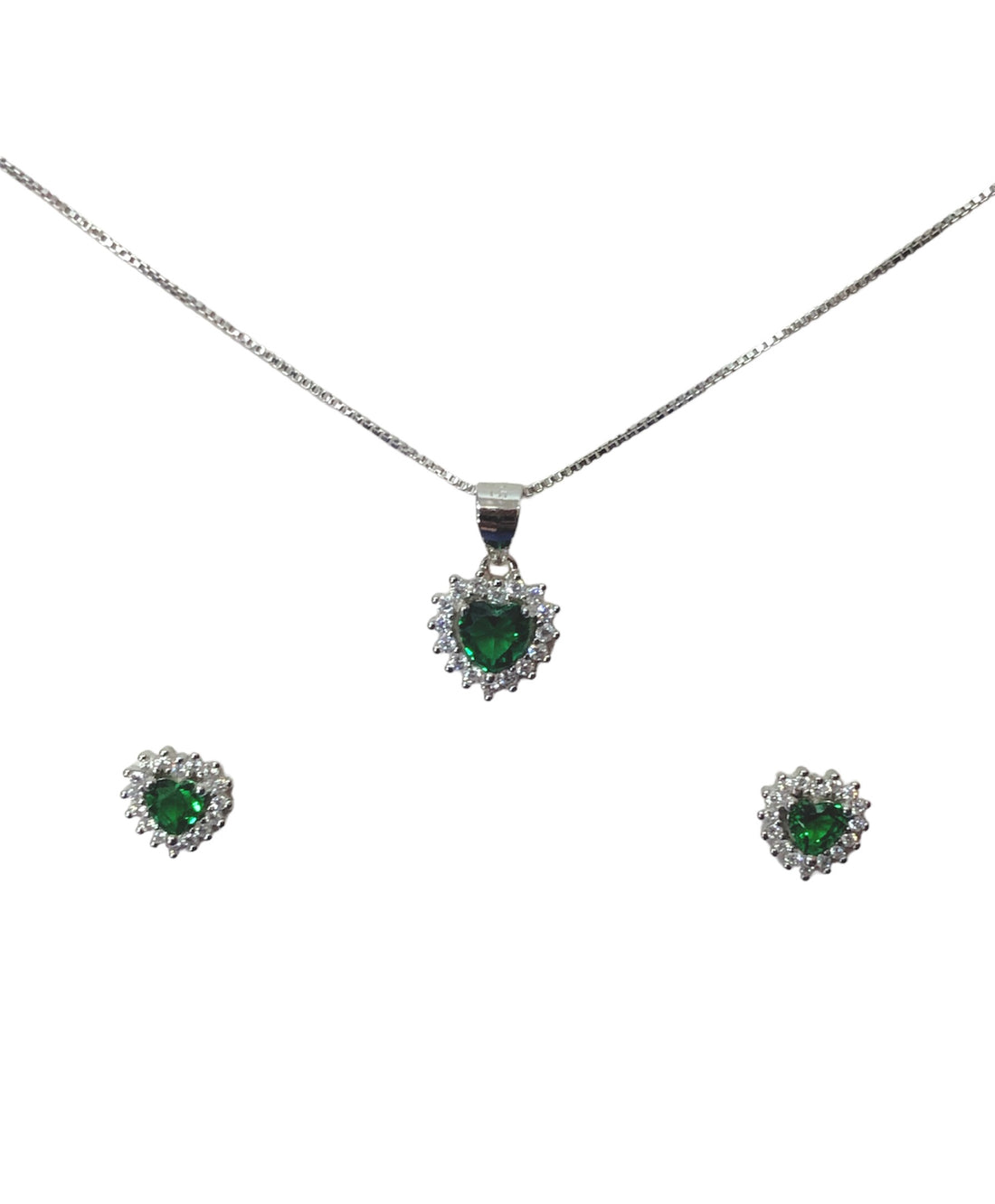 Set  con cuore verde